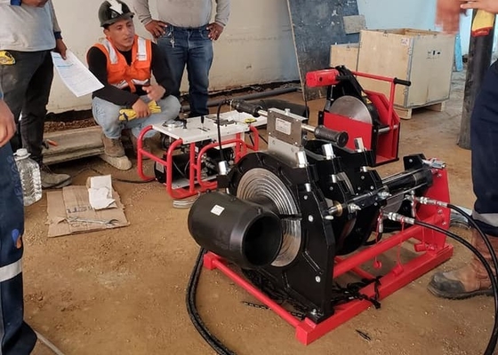 دستگاه جوش لب به لب فیوژن 220 ولت HDPE، دستگاه جوش هیدرولیک hdpe IPS 14 اینچ